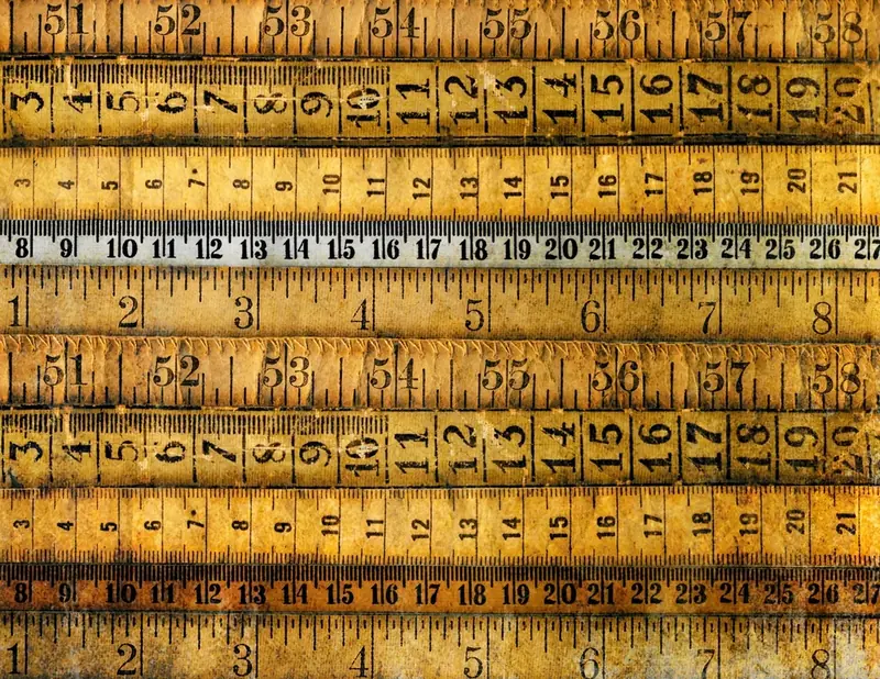 A tangle of measuring tapes